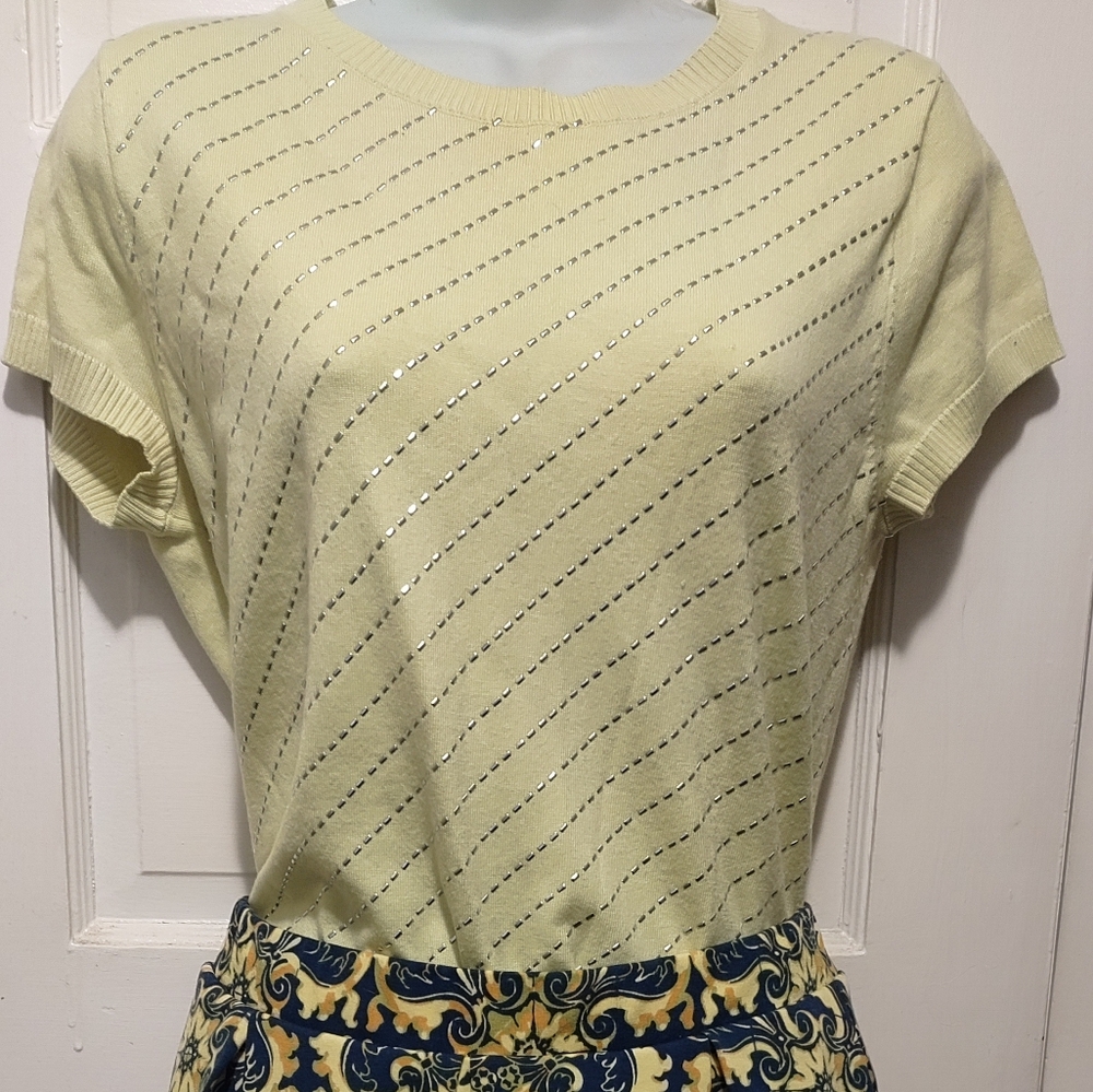 Calvin Klein Yellow studded Top